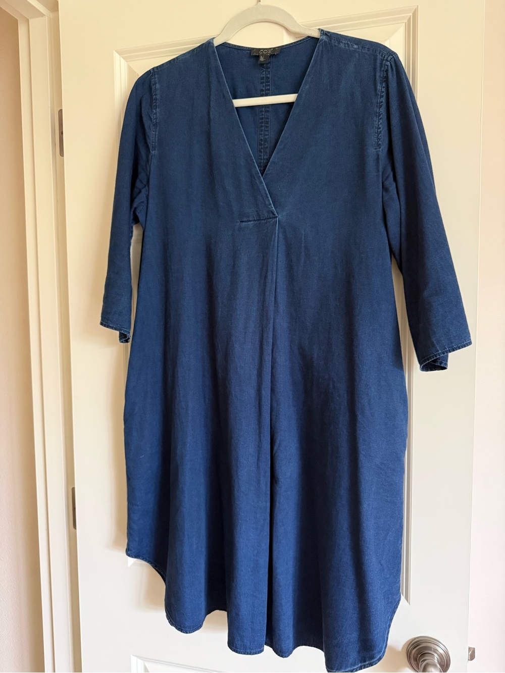 COS Indigo Blue V-Neck Denim Tunic